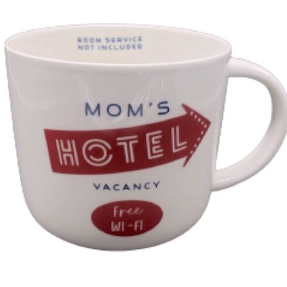 Threshold Mom’s Hotel Vacancy Free Wi-Fi. Coffee- Tea Mug White. New - Picture 2 of 5